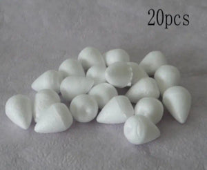 Small White Styrofoam Rose Bud Forms