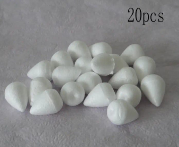 Small White Styrofoam Rose Bud Forms