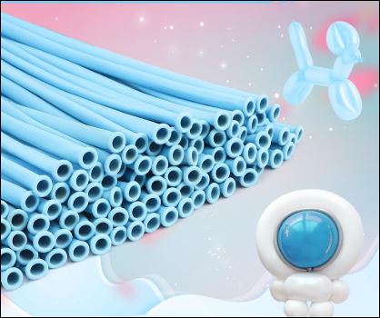 100pc Long Balloon Light Blue