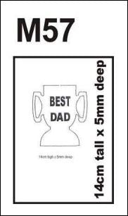 M57 Hard Plastic Chocolate Mould Best Dad Trophy