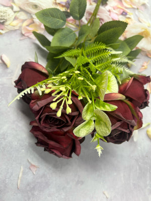 Artificial Flower Rose Bunch and Leave