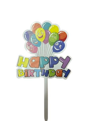 Nr120 Acrylic Cake Topper Balloon Birthday