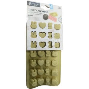 Nr143 Silicone Mould Chocolate Heart Bow Bunny Teddy