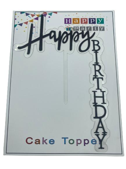 Nr32 Acrylic Cake Topper Happy