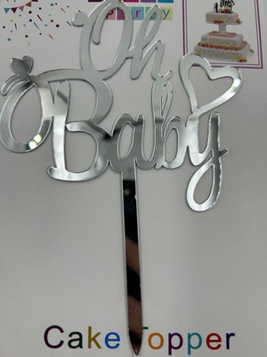 Nr422 Acrylic Cake Topper Oh Baby