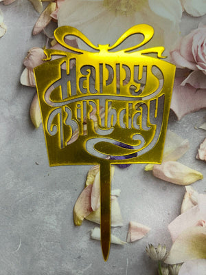 Nr434 Acrylic Cake Topper Happy Birthday