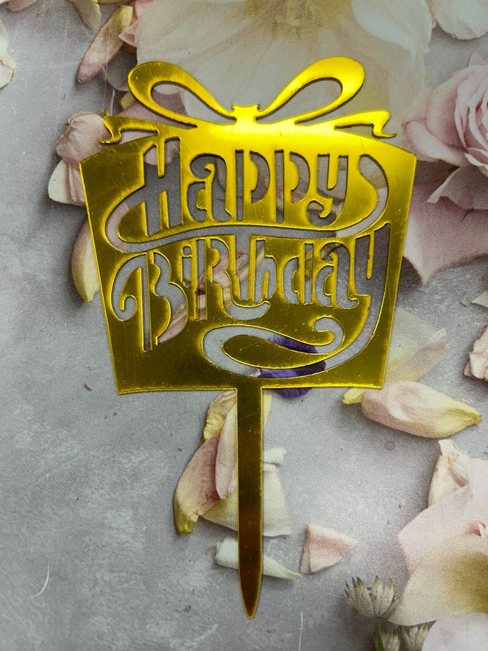 Nr434 Acrylic Cake Topper Happy Birthday