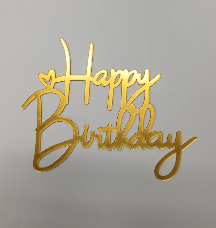 Nr473 Birthday Acrylic Cake Topper
