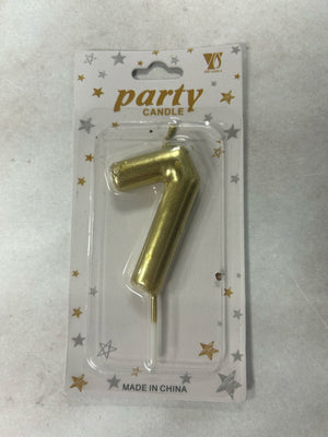 Nr7 Gold Number Birthday Candle