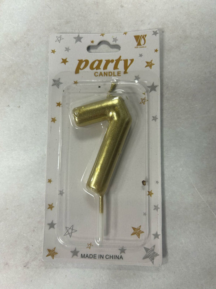 Nr7 Gold Number Birthday Candle
