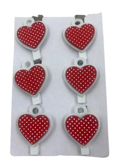 Wooden Valentine Pegs