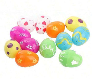 12pc Plastic Fillable Easter Egg