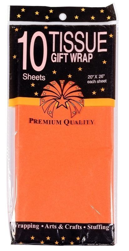 Orange Tissue Paper 10 Sheets