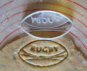 1127 Plastic Cookie Cutter Rugby Ball