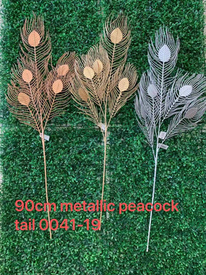 Artificial Peacock Branch GOLD