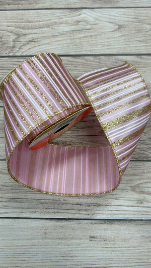 Glitter Stripe Ribbon Roll