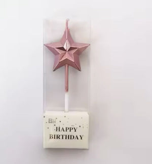 Cake Candle Star or Heart