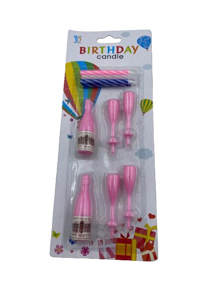 Birthday Candle Champagne Bottle