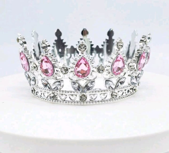 Diamante Tiara Perfect For Cake Topper Silver