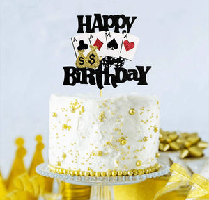 Cake Topper Cardboard Poker