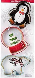 3pc Metal Cutter Christmas penquin