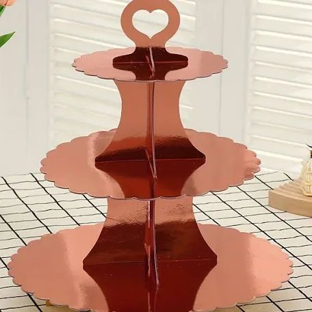 Cardboard Cupcake Stand Rose Gold