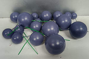 Purple Cake Topper Polystyrene Faux Balls 20pcs