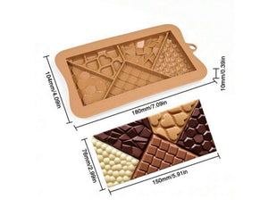 Silicone Mould Chocolate Geometric Puzzle Slab