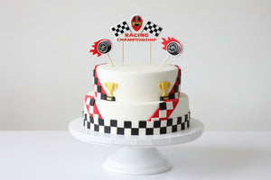 3pc Racing Cake Candle Set