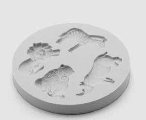 Wild Animal Rhino Silicone Mould