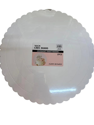 30cm Cake Board White 2pc