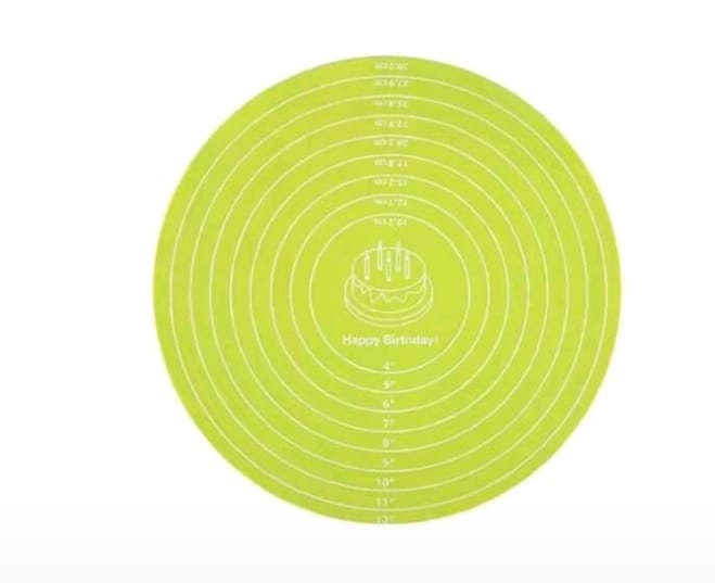 Round Fondant Mat With Measurement