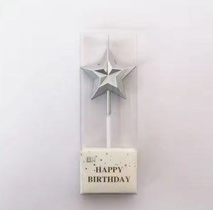 Cake Candle Star or Heart