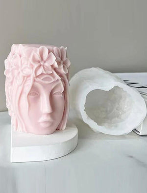 Silicone Mould Candlle Goddess Flower Head