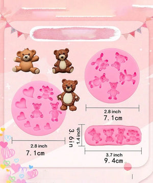 Silicone Mould Set Teddy Bears