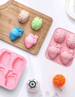 Silicone Mould Chocolate Organ Brain Heart