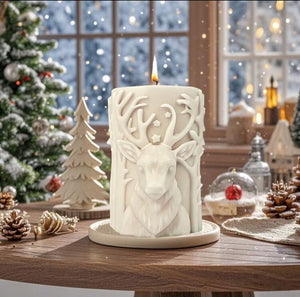 Silicone Mould Christmas Candle Reindeer