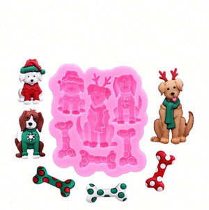 Silicone Mould Christmas Dog