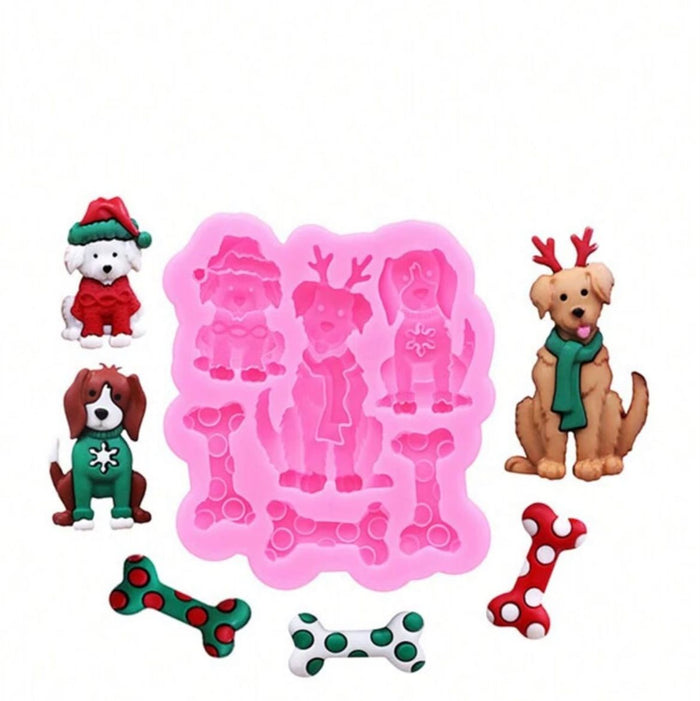 Silicone Mould Christmas Dog