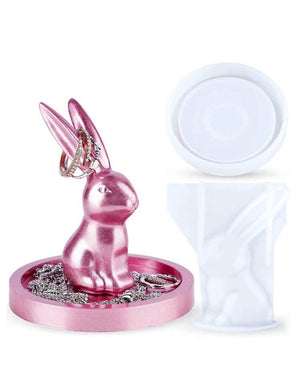 Silicone Mould Resin Rabbit Bunny Tray