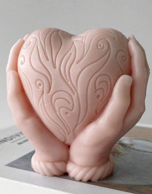 Silicone Mould Heart in Hands