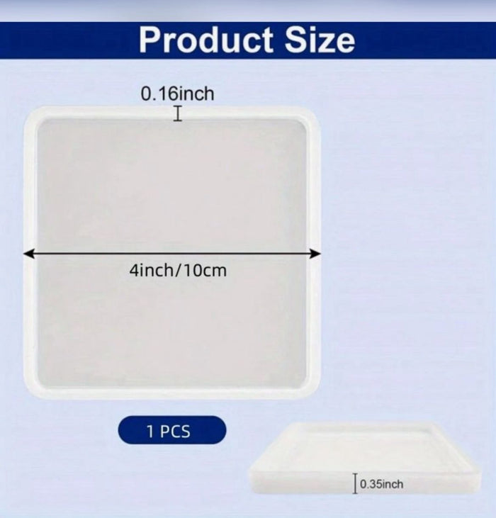 Silicone Mould Plain Square Coaster
