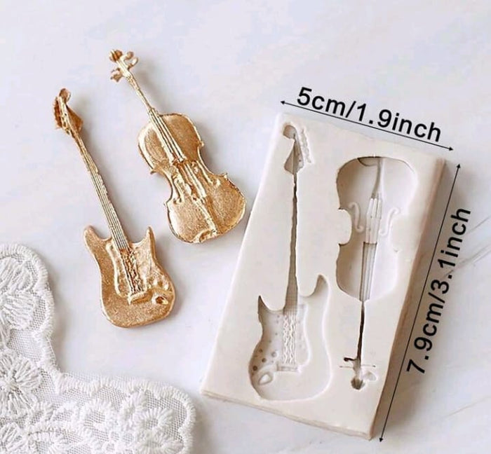 Music Voilin and Guitar Silicone Mould