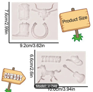 2pc Silicone Mould Cowboy