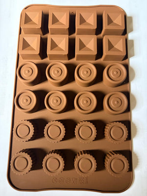 Chocolate truffle Gummy silicone mould Tyre Square