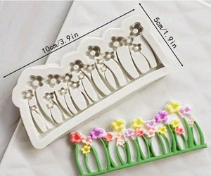 Silicone Mould Lawn Floral Fence