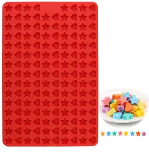 Silicone Mould Gummy Hearts and Stars
