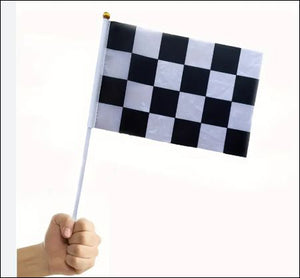 Small Racing Flag on Plastic Stick
