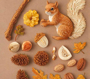 Silicone Mould Animal Squirrel Acorn