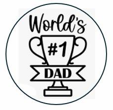 ST040 Cupcake Stamp World #1 Dad Fathers Day